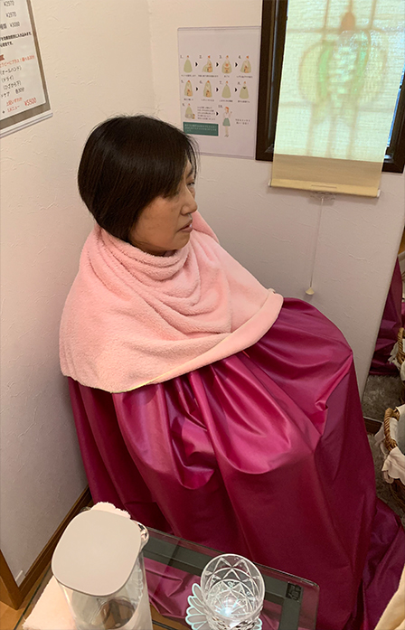 よもぎ蒸し風景